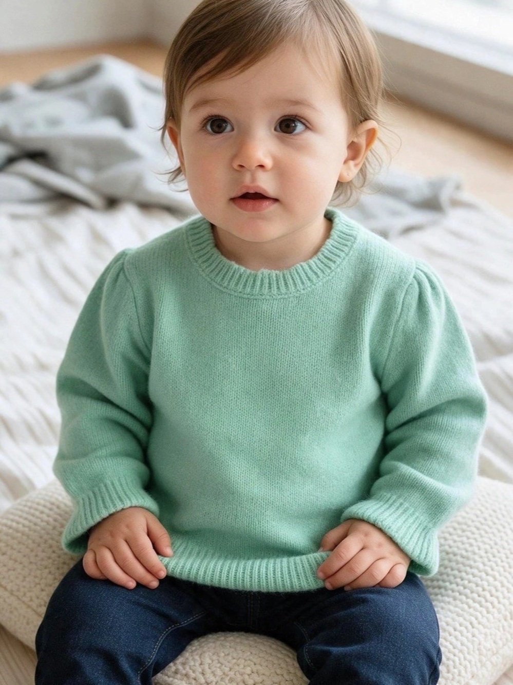 George Baby Knit Sweater in Mint Green 0-3M New With Tags